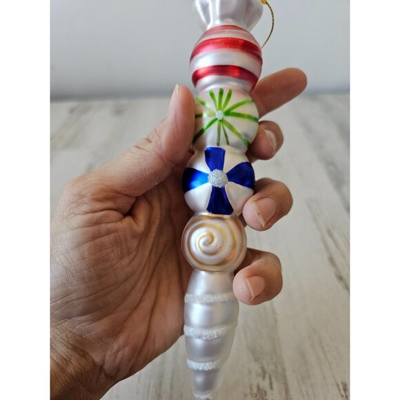 Candy glass totem ornament icicle Xmas tree unique candy - Picture 4 of 8